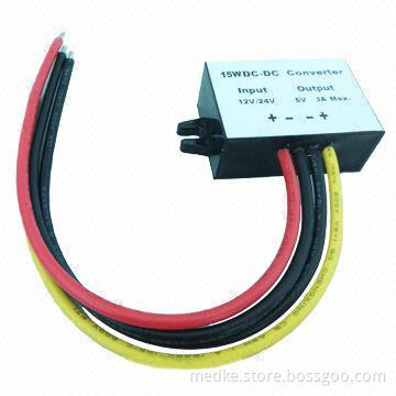 DC-DC Power Converter, 12 and 24V to 5V, 5A, 25W LED Power Supply